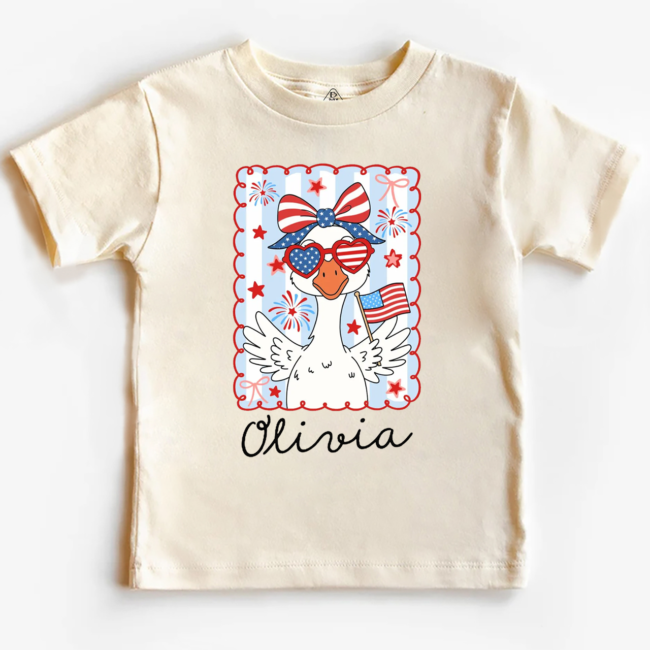 Personalized 4th Of July Goose Toddler&Kid's Tees Beepumpkin 