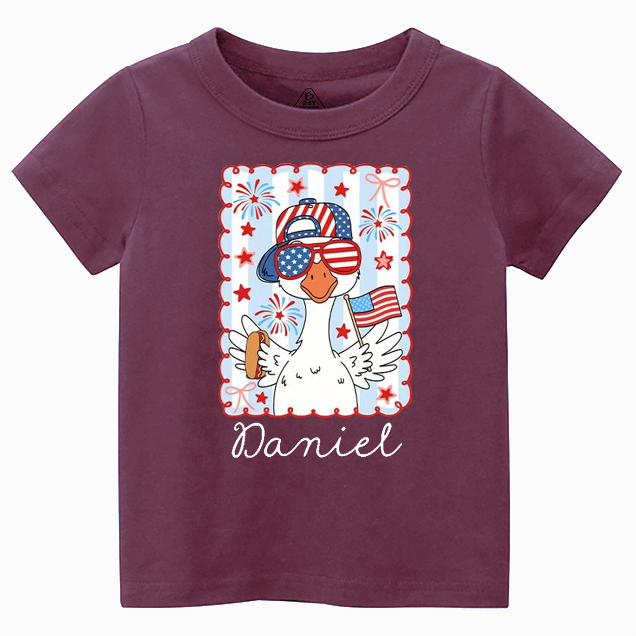 Personalized 4th Of July Goose Toddler&Kid's Tees Beepumpkin 