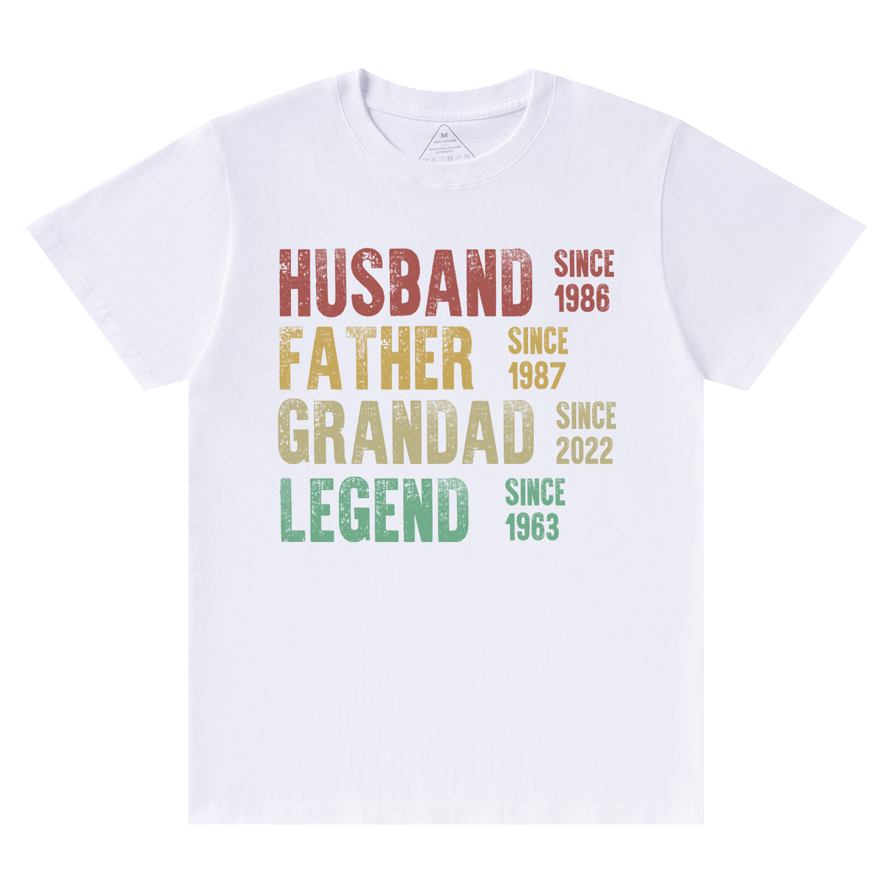 Husband Father Grandpa Legend Personalized Dad Grandpa T-shirt