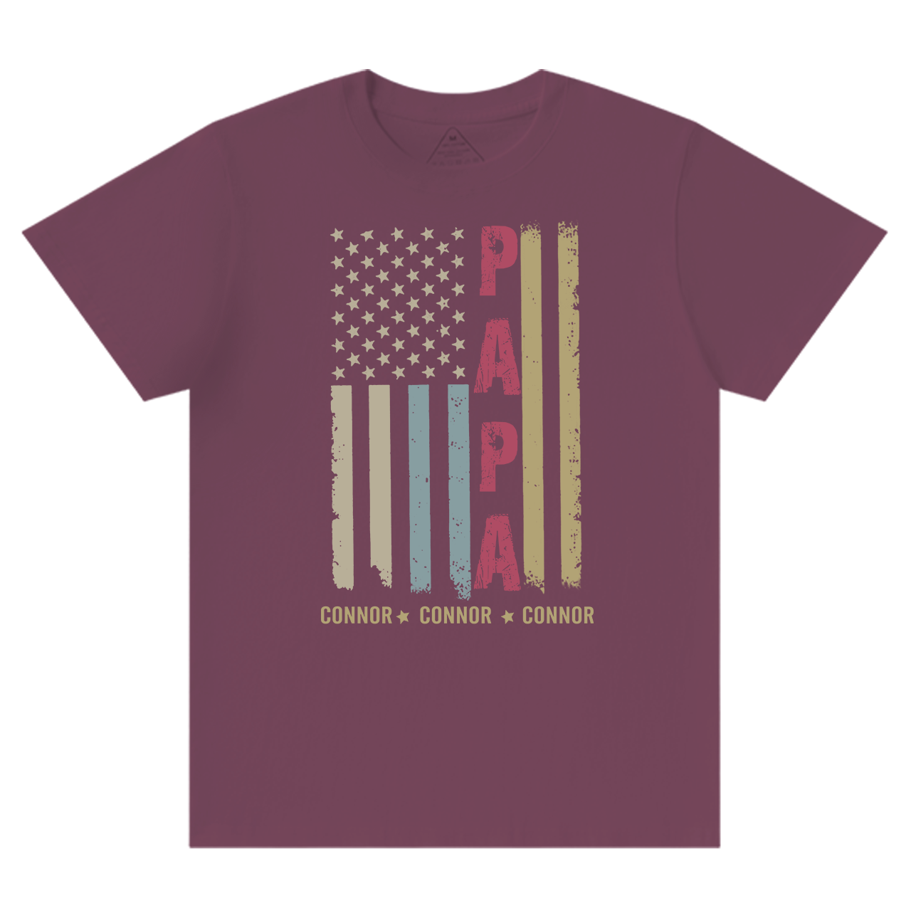 Personalized Grandpa US Flag Shirt