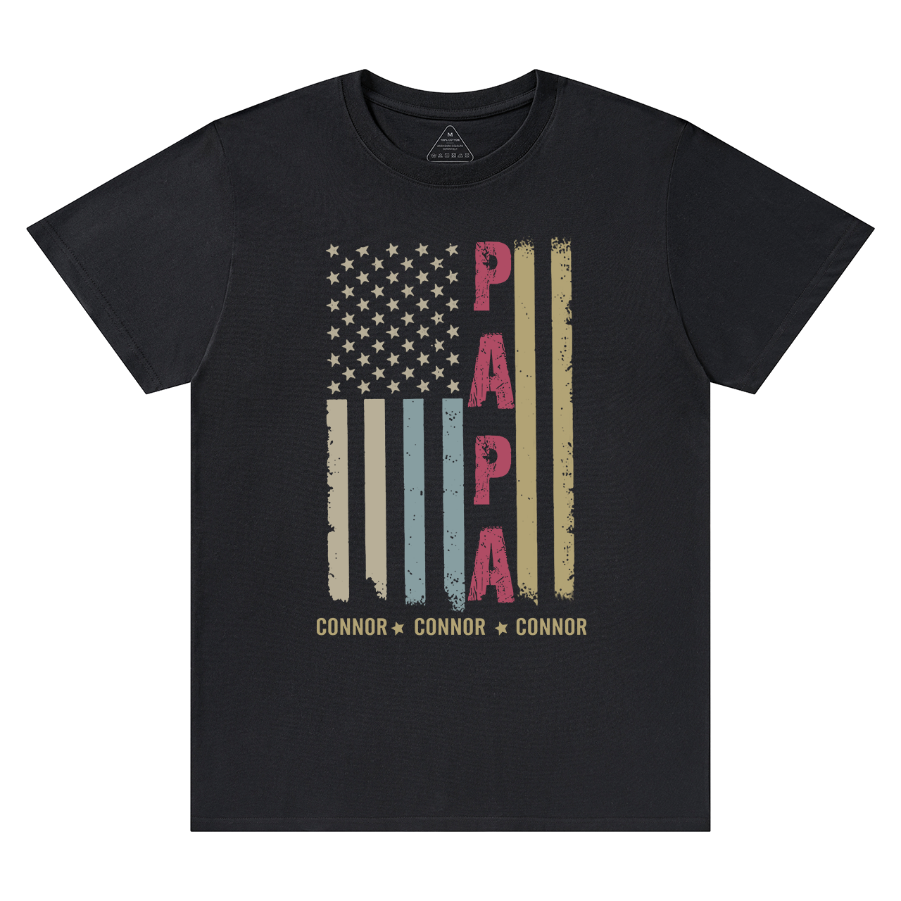 Personalized Grandpa US Flag Shirt