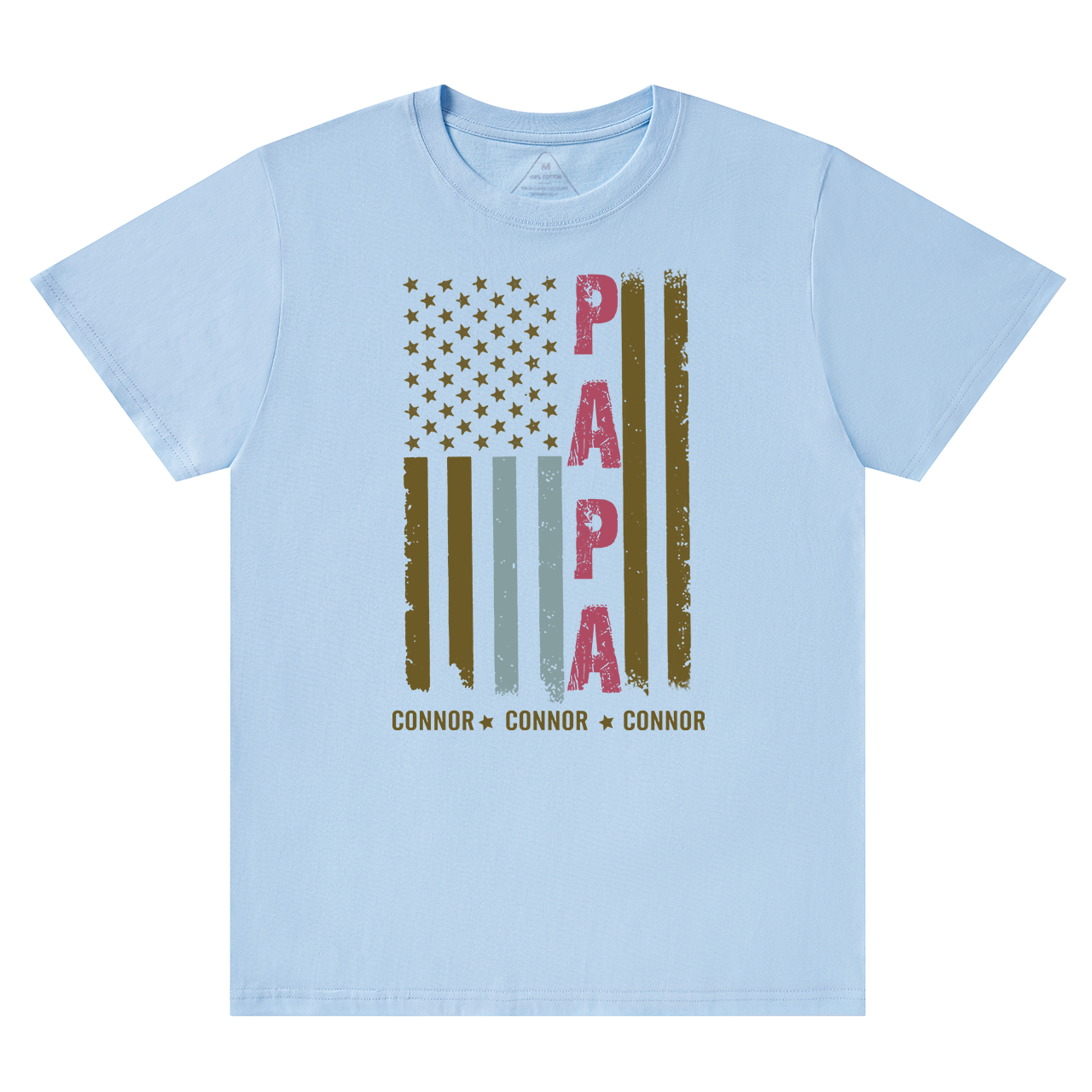 Personalized Grandpa US Flag Shirt
