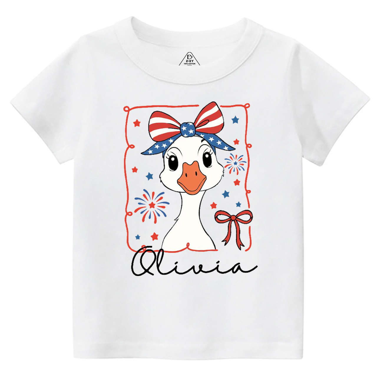4th Of July Mama Goose Toddler Tees