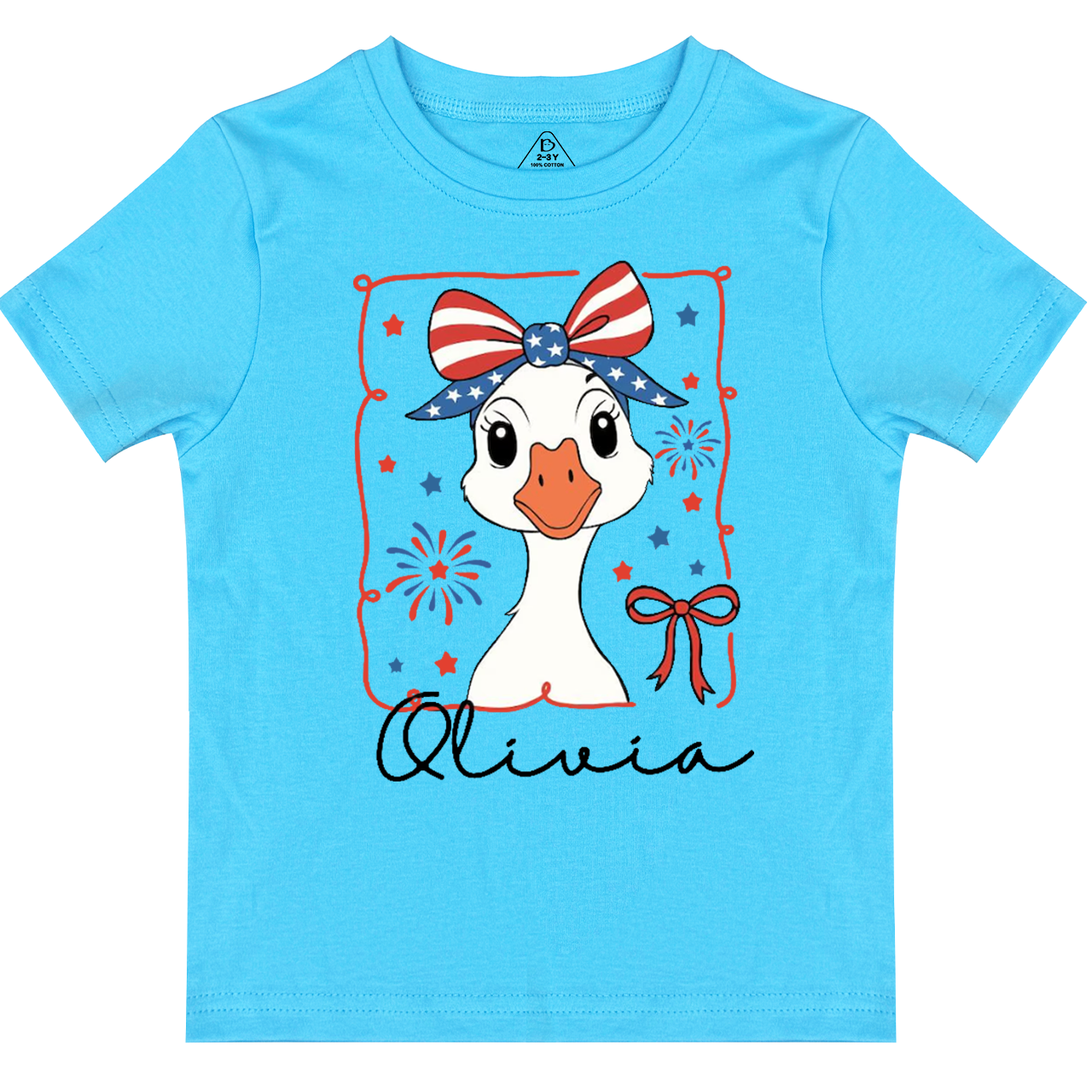 4th Of July Mama Goose Toddler Tees