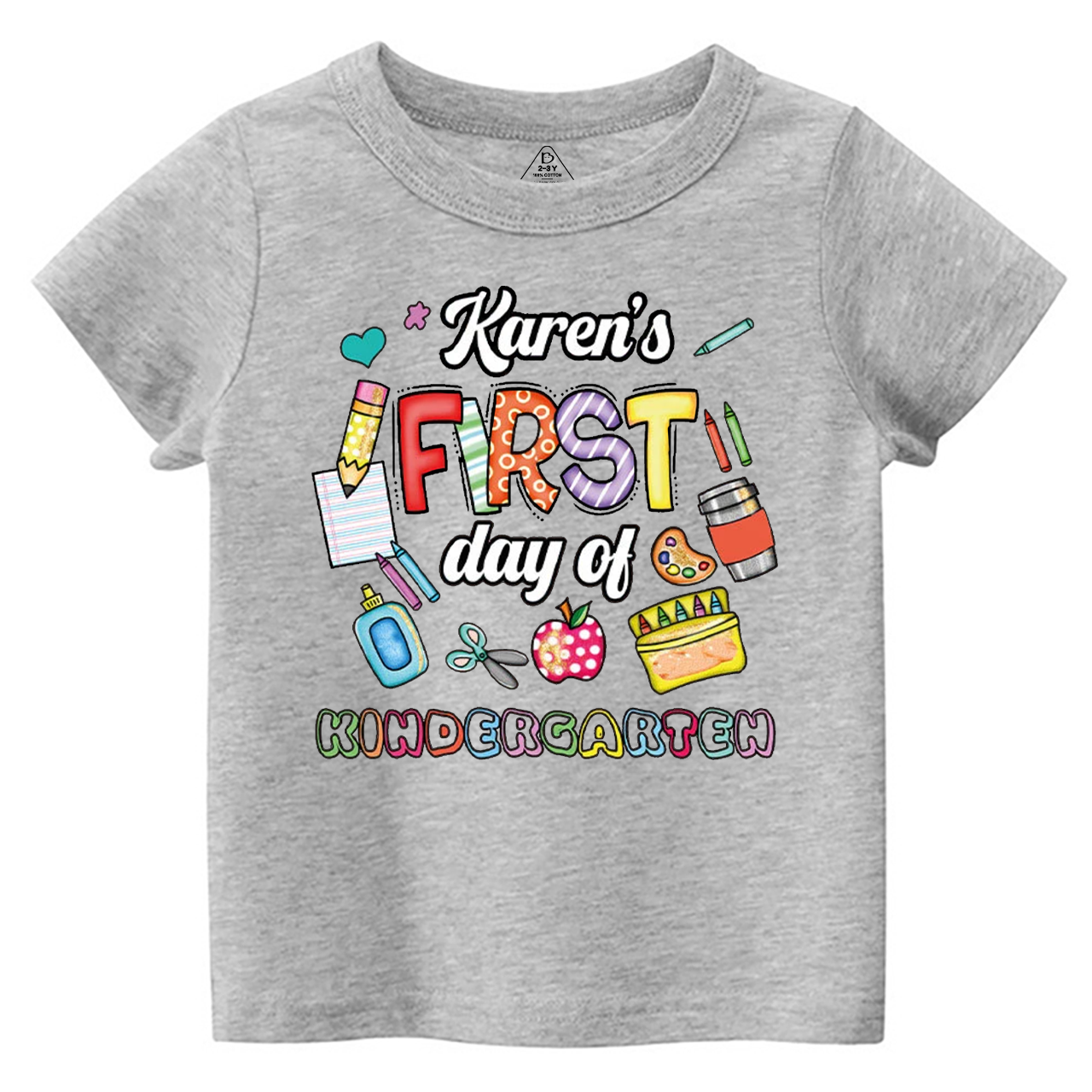 Personalized First Day of Kindergarten Toddler&Kid's Tees Beepumpkin 