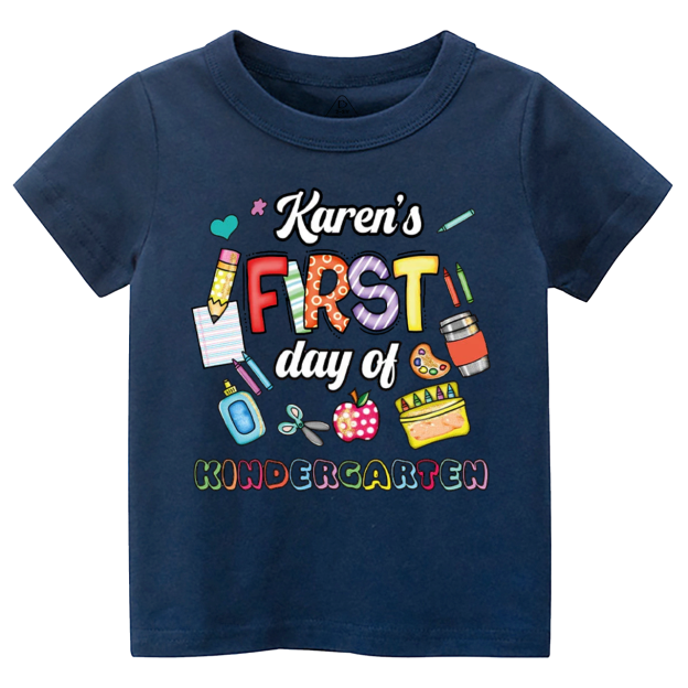 Personalized First Day of Kindergarten Toddler&Kid's Tees Beepumpkin 