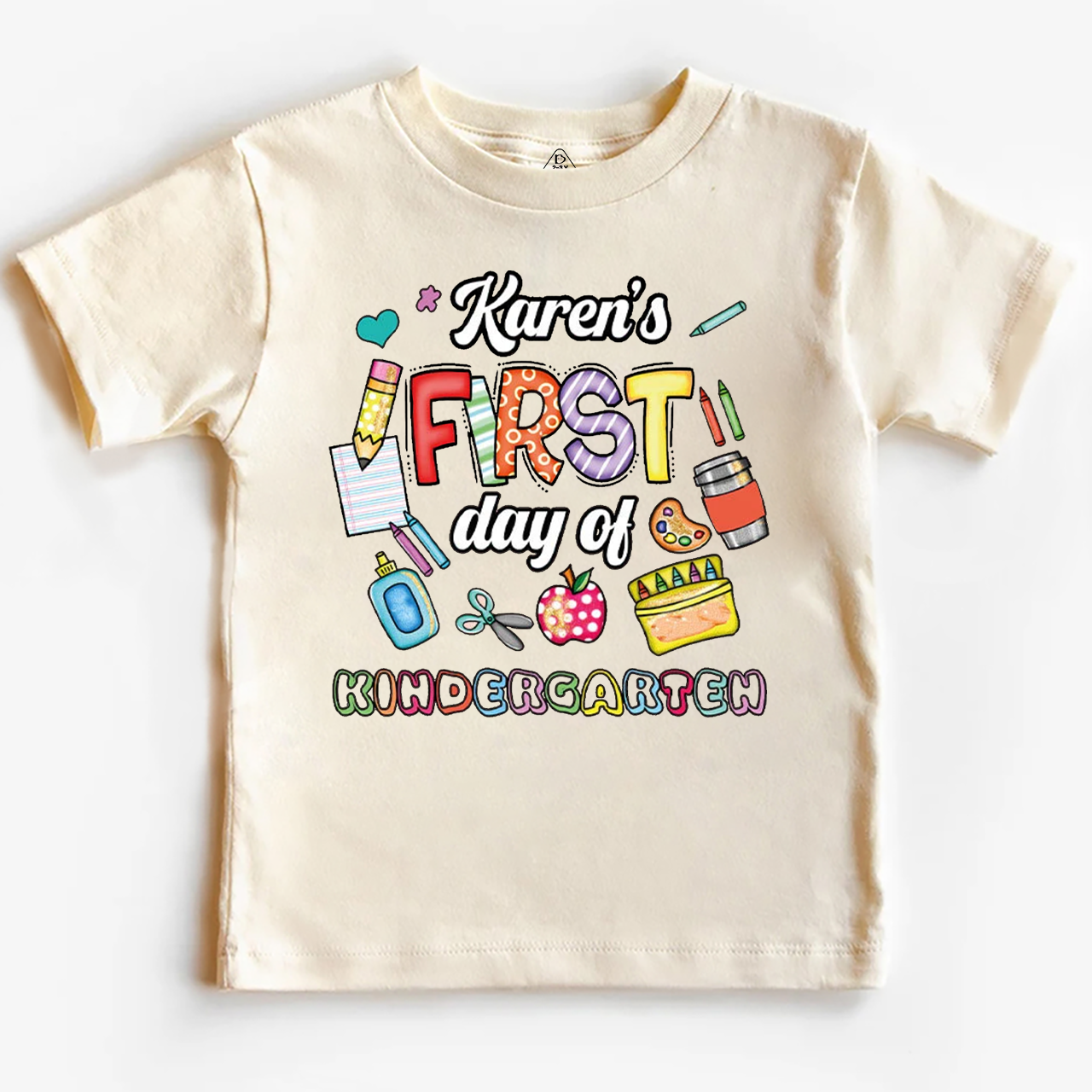 Personalized First Day of Kindergarten Toddler&Kid's Tees Beepumpkin 