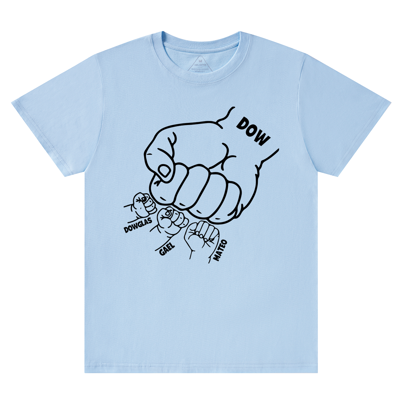 Personalized Dad Raised Fist Hand Dad and me Gift Shirt