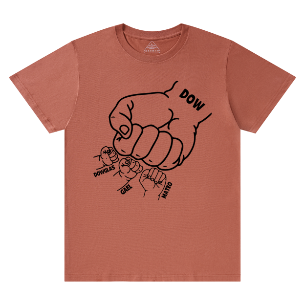 Personalized Dad Raised Fist Hand Dad and me Gift Shirt