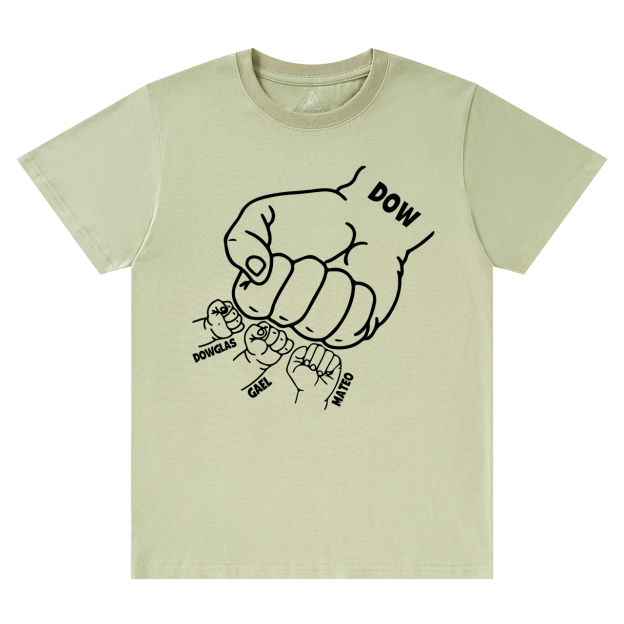 Personalized Dad Raised Fist Hand Dad and me Gift Shirt