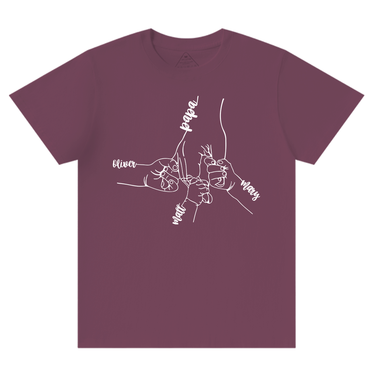 Custom Kids Grab Papa Hands Dad T-shirt