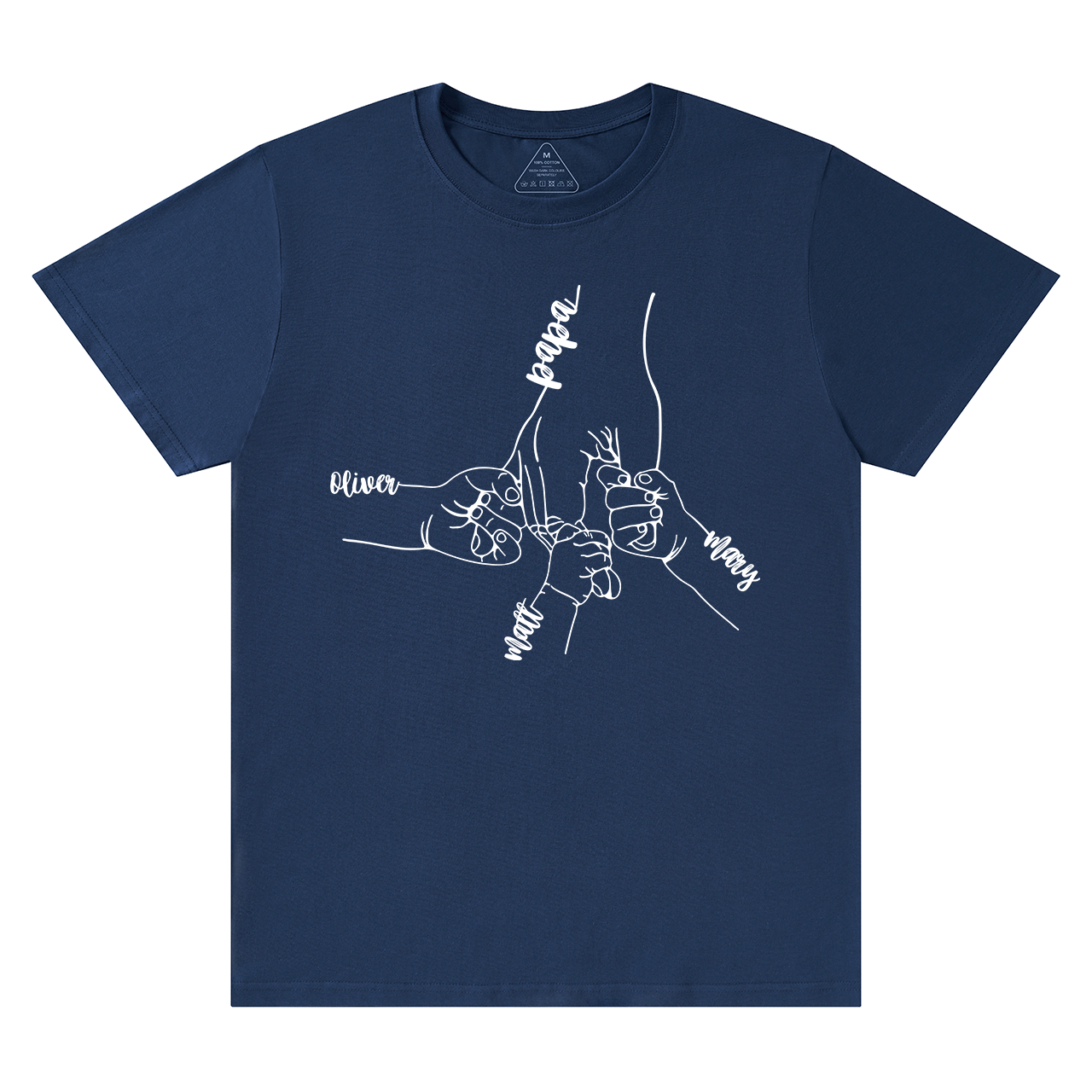 Custom Kids Grab Papa Hands Dad T-shirt