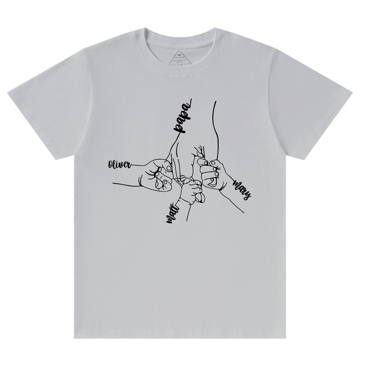 Custom Kids Grab Papa Hands Dad T-shirt