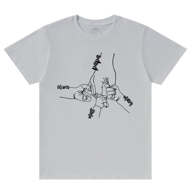 Custom Kids Grab Papa Hands Dad T-shirt