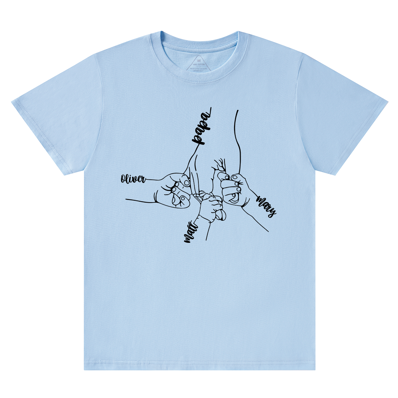 Custom Kids Grab Papa Hands Dad T-shirt