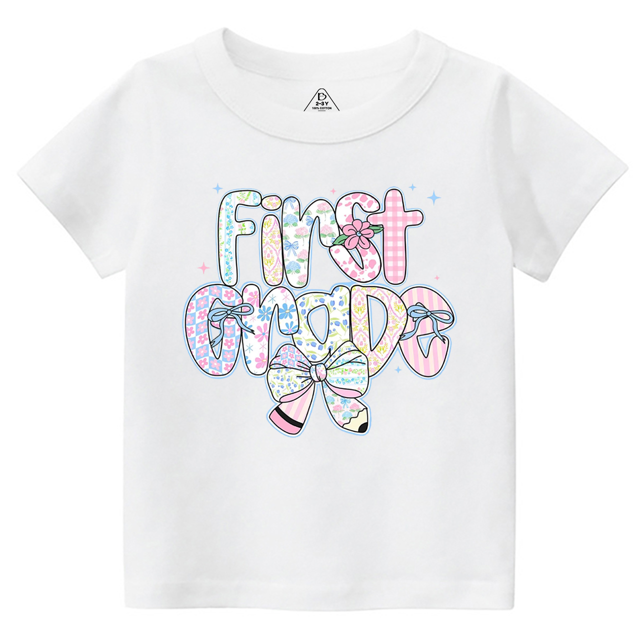 Personalized Preppy Back To School Floral Bundle Toddler&Kid's Tees Beepumpkin 