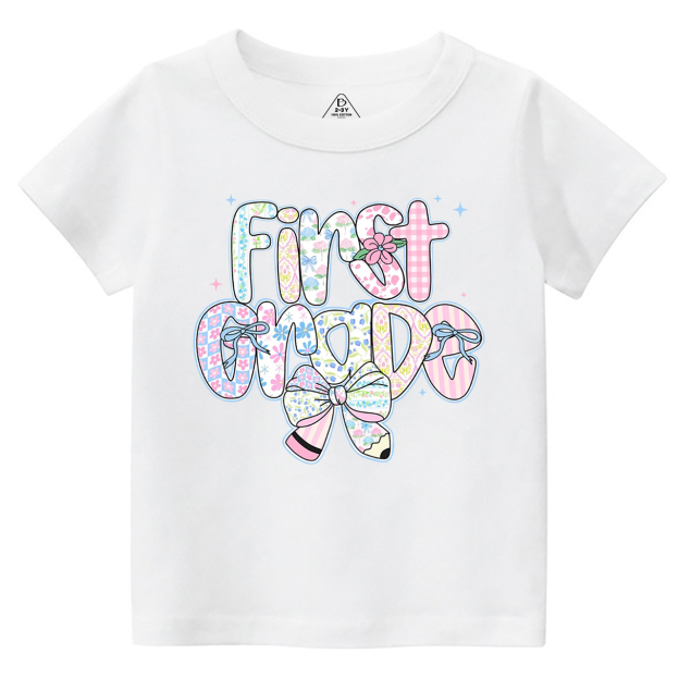 Personalized Preppy Back To School Floral Bundle Toddler&Kid's Tees Beepumpkin 