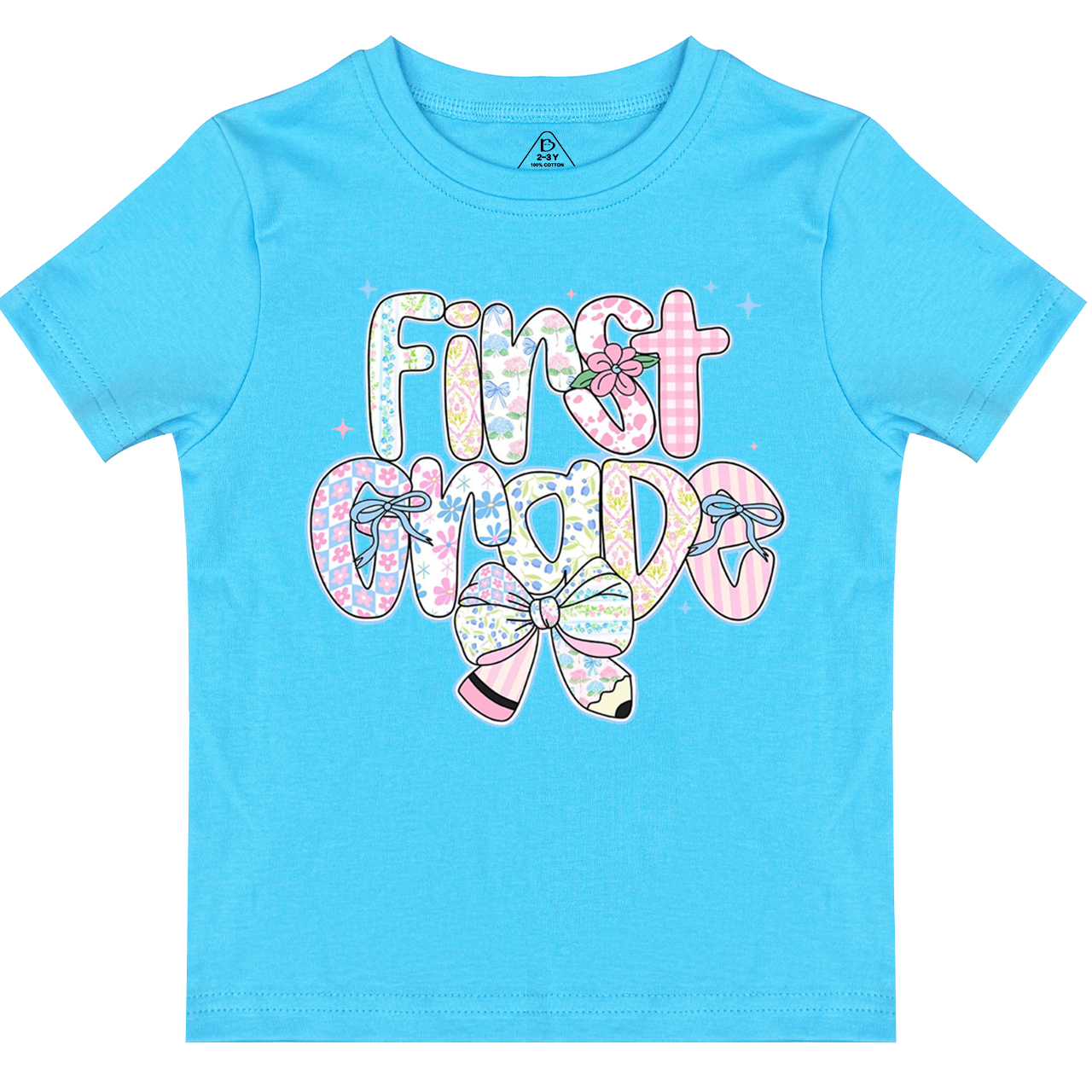 Personalized Preppy Back To School Floral Bundle Toddler&Kid's Tees Beepumpkin 