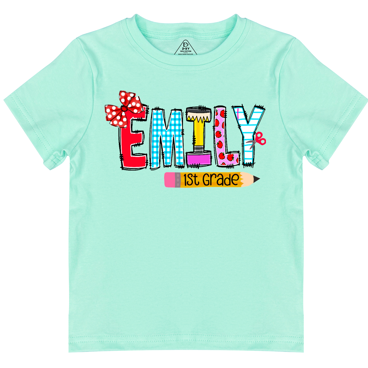 Personalized Name First Day Of School Toddler&Kid's Tees Beepumpkin 