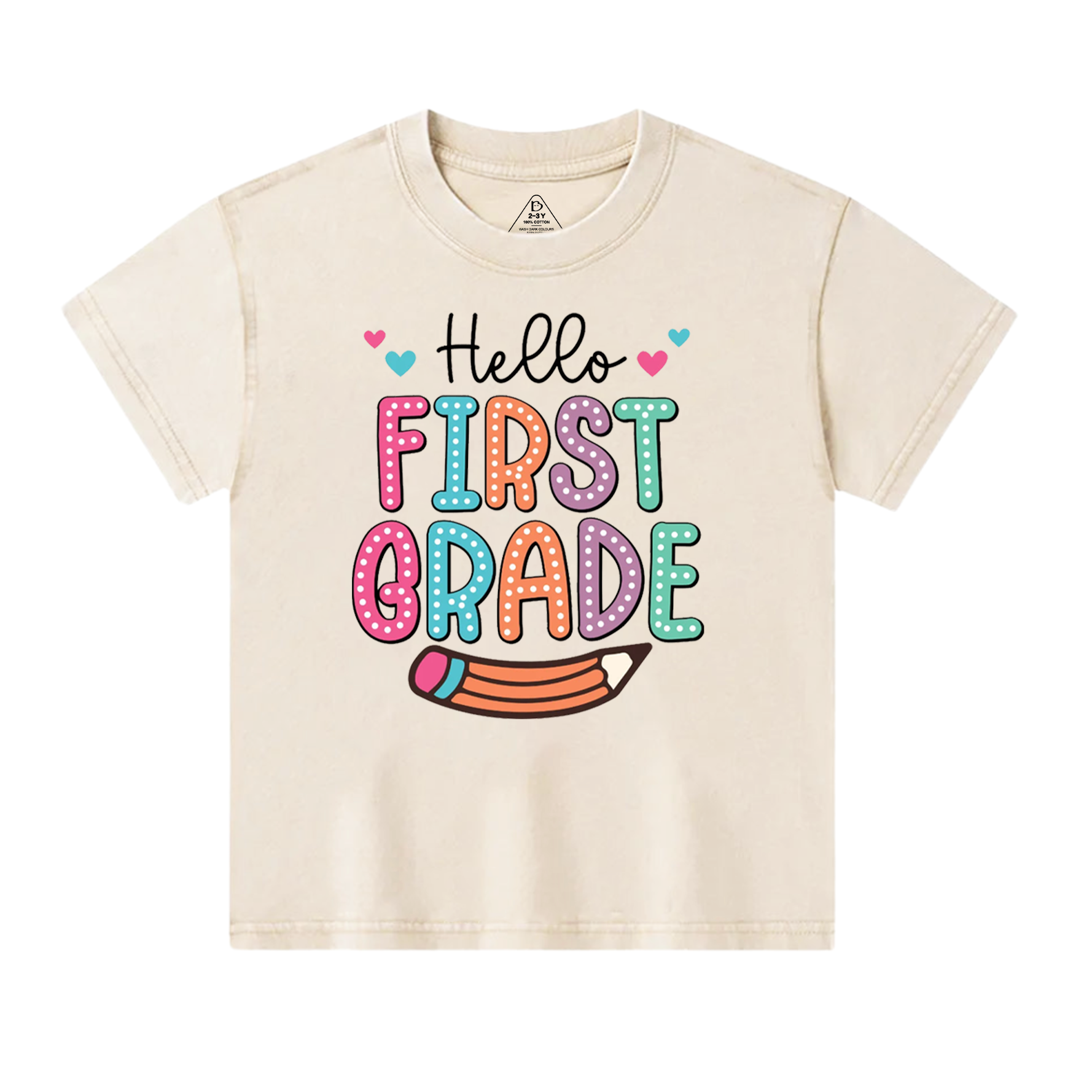 Hello Grade Back To School Toddler&Kids Washed Tees