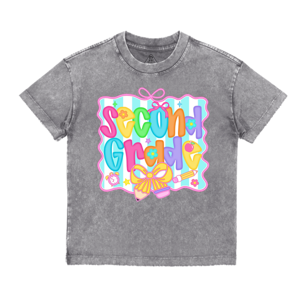 Personalized Preppy Back to School Bundle Toddler&Kids Washed Tees