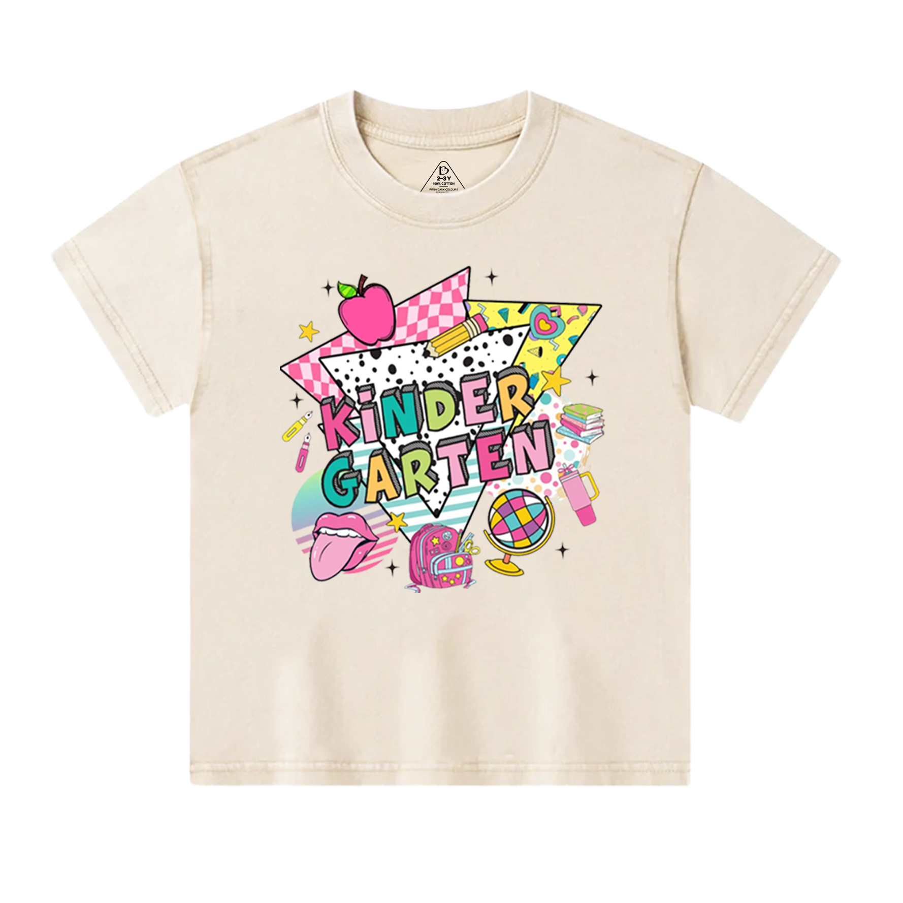Personalized First Day Of School Toddler&Kids Washed Tees