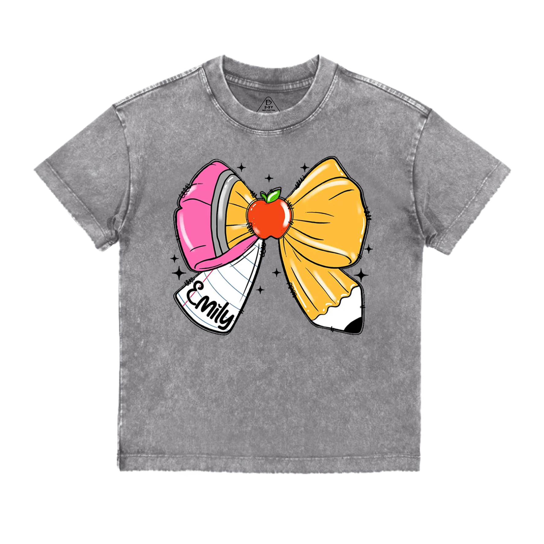 Personalized Pencil Name Toddler&Kids Washed Tees