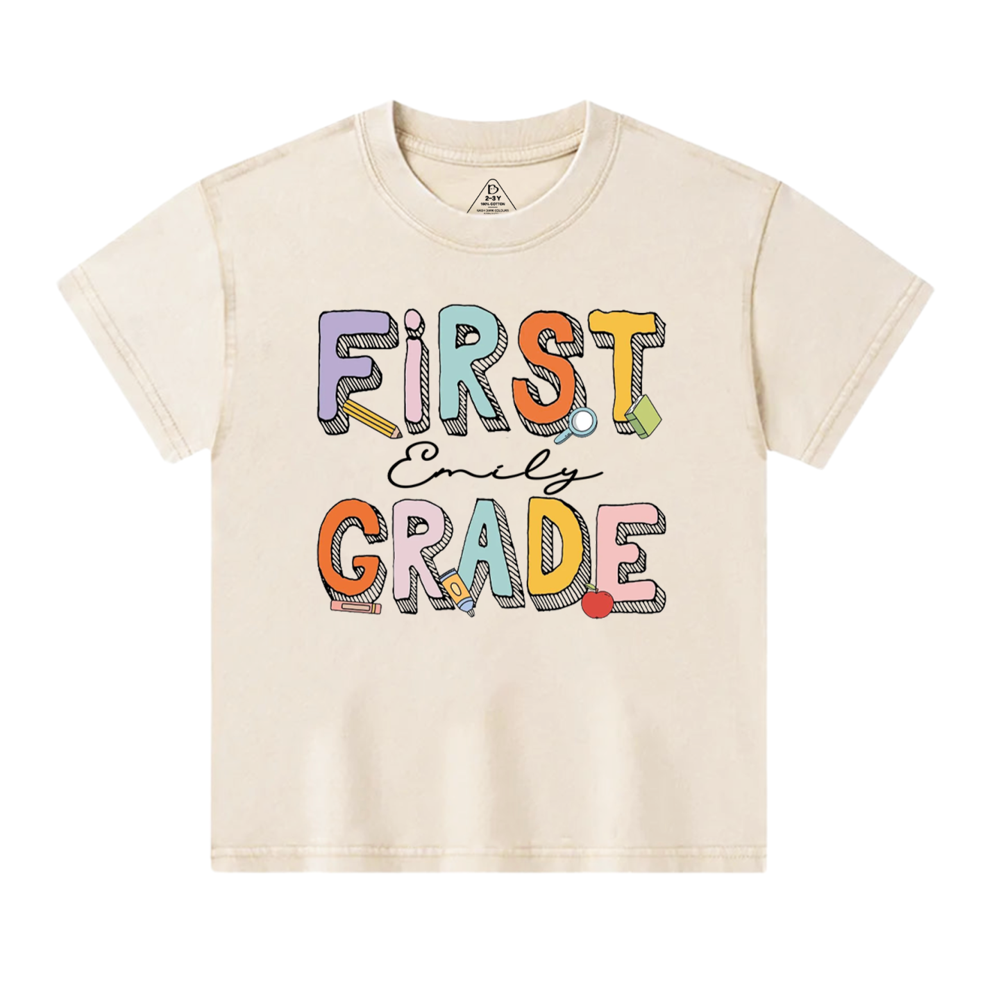 Personalized Back To School Bundle Toddler&Kids Washed Tees