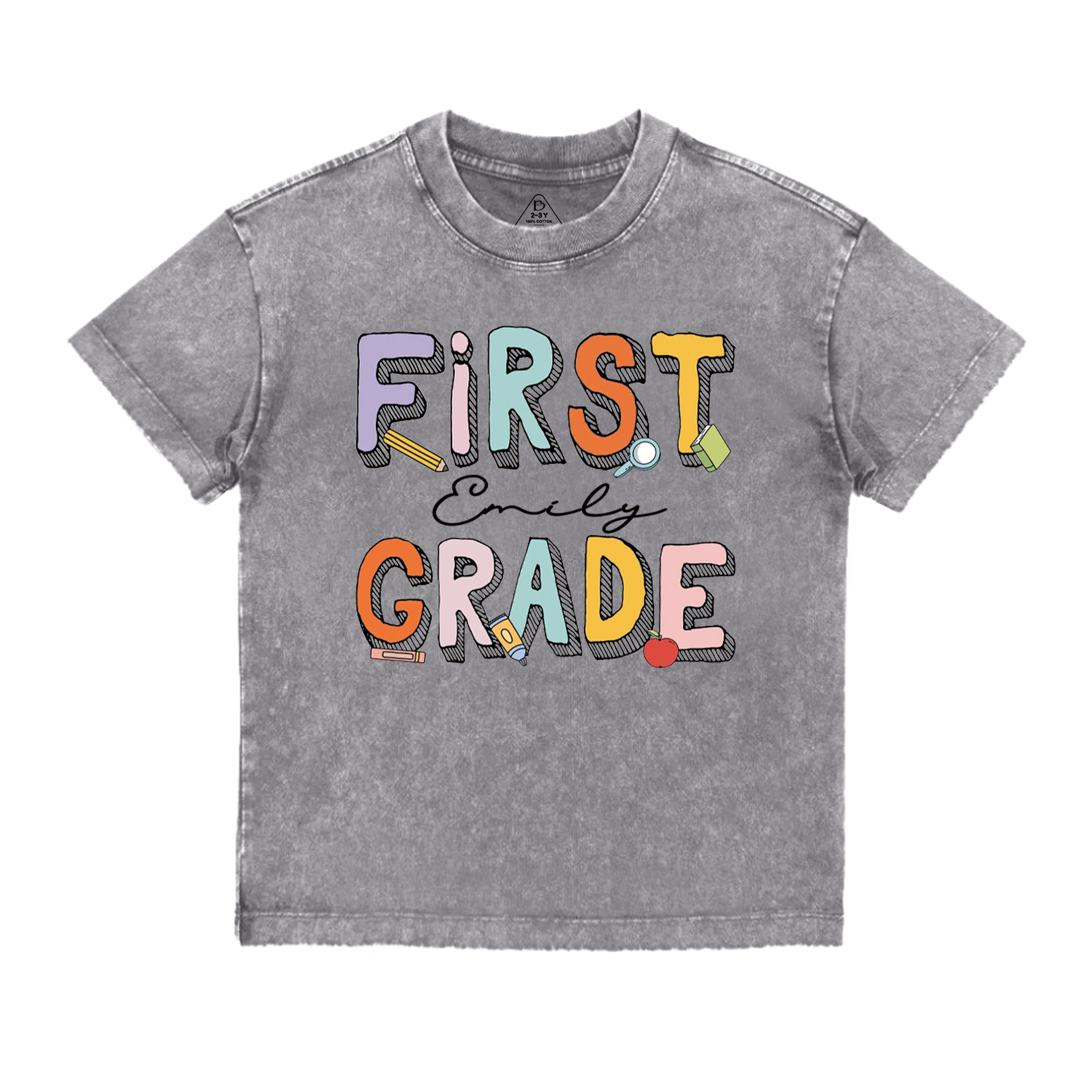 Personalized Back To School Bundle Toddler&Kids Washed Tees