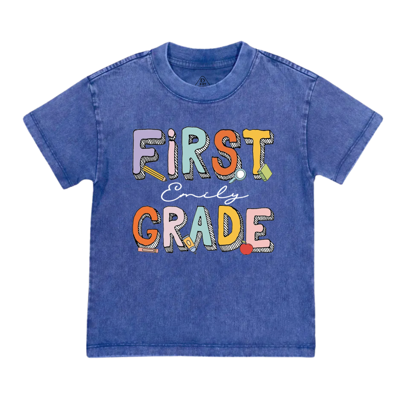 Personalized Back To School Bundle Toddler&Kids Washed Tees