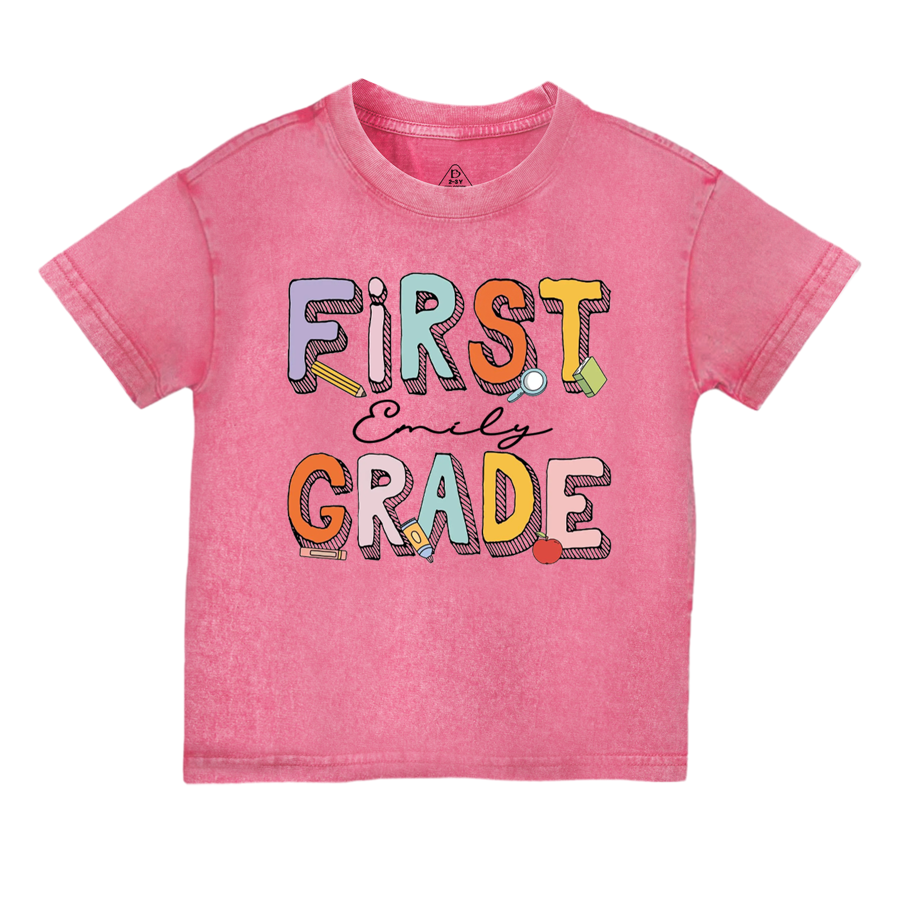 Personalized Back To School Bundle Toddler&Kids Washed Tees
