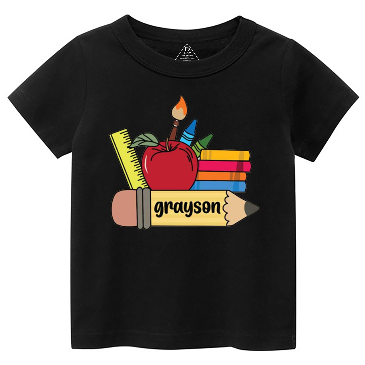 Personalized Name School Supplies Toddler&Kid's Tees Beepumpkin 