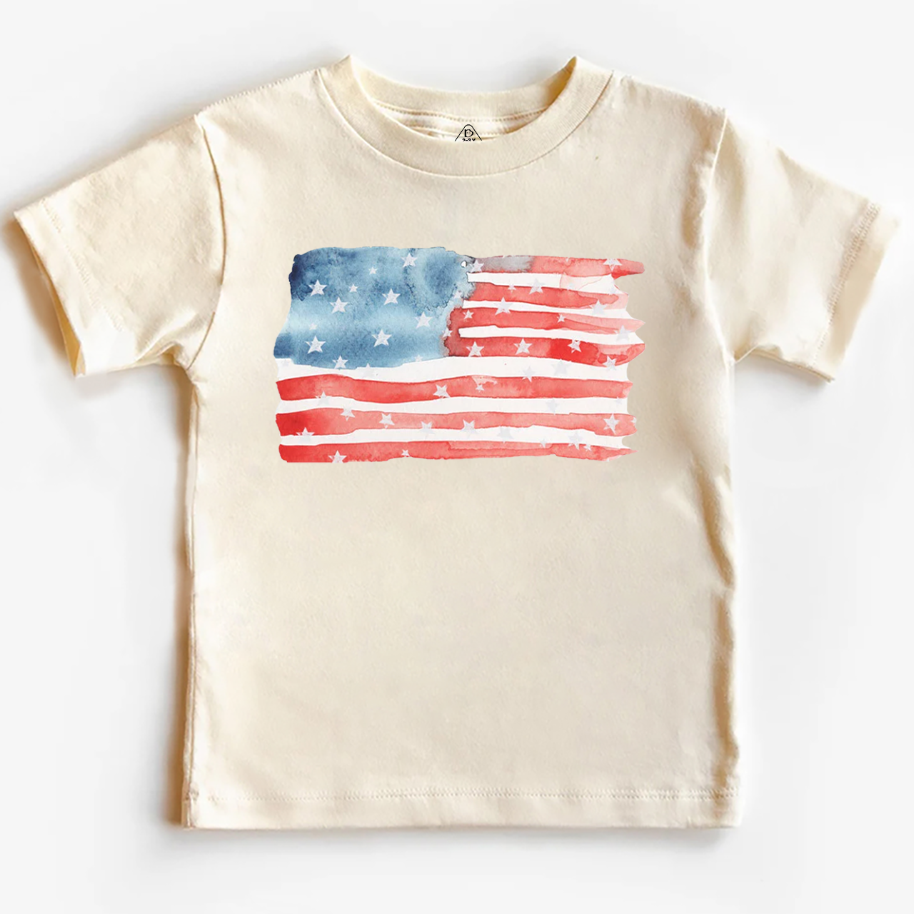 Watercolor American Flag Toddler&Kid's Tees Beepumpkin 