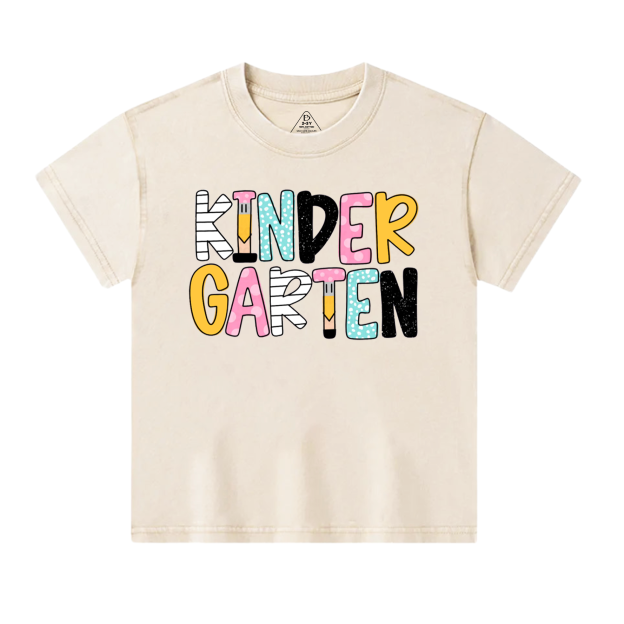 Personalized Retro Back To School Toddler&Kids Washed Tees