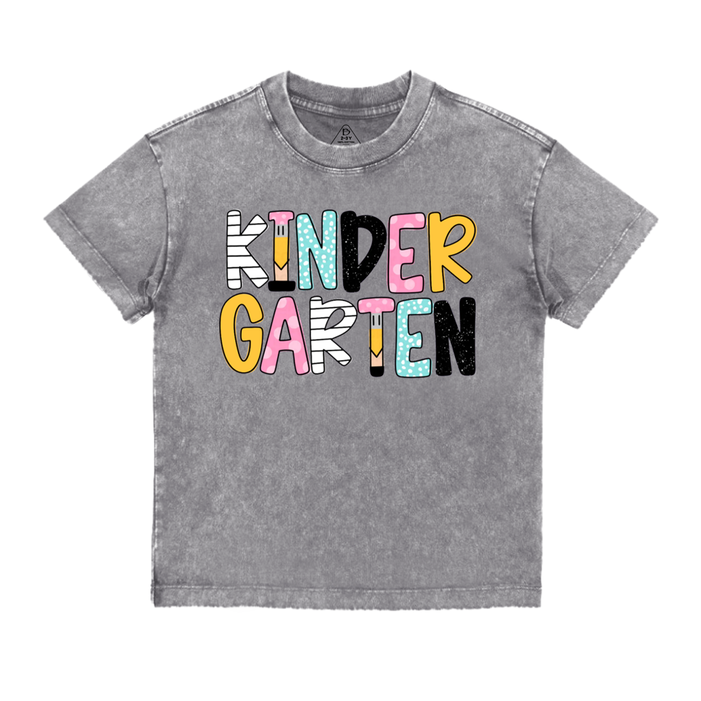 Personalized Retro Back To School Toddler&Kids Washed Tees
