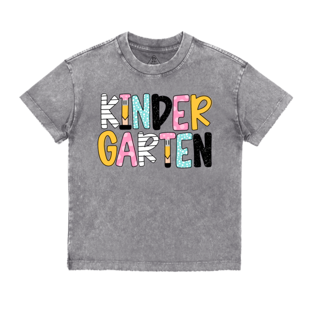 Personalized Retro Back To School Toddler&Kids Washed Tees