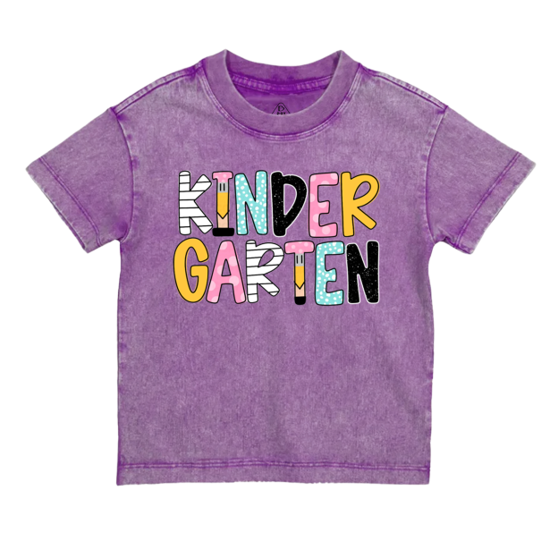 Personalized Retro Back To School Toddler&Kids Washed Tees