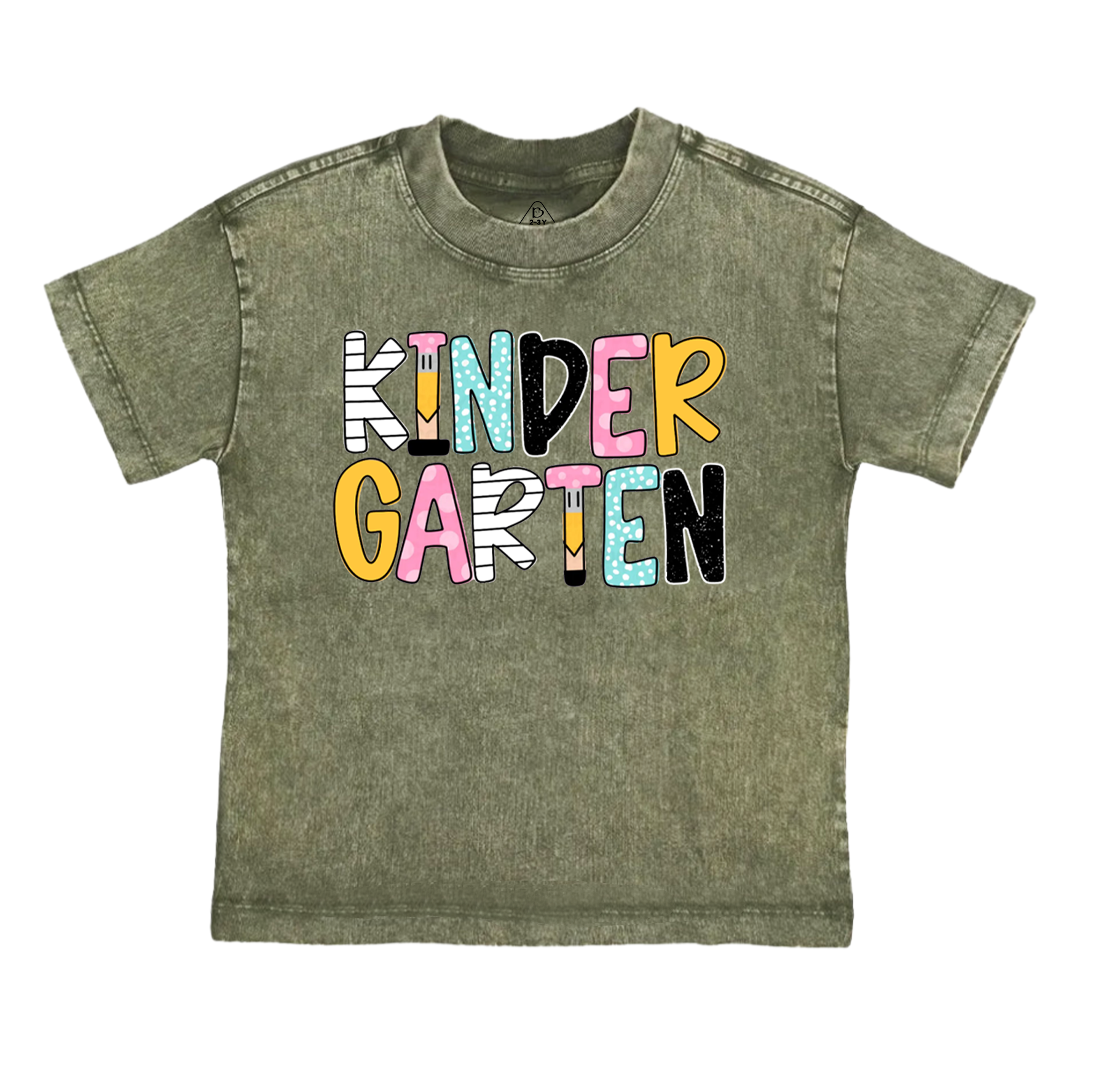Personalized Retro Back To School Toddler&Kids Washed Tees