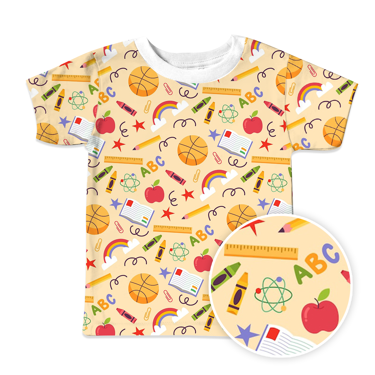 Basketball Season Back To School All Over Print Kids Tees