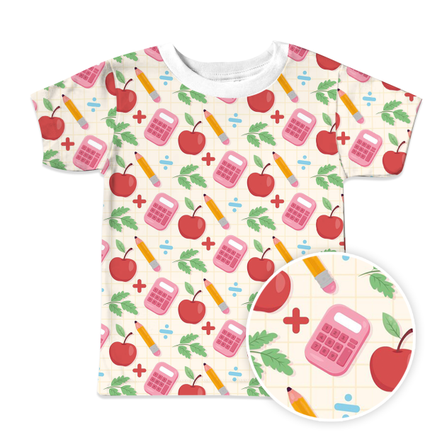 Red Apple Back To School All Over Print Kids Tees