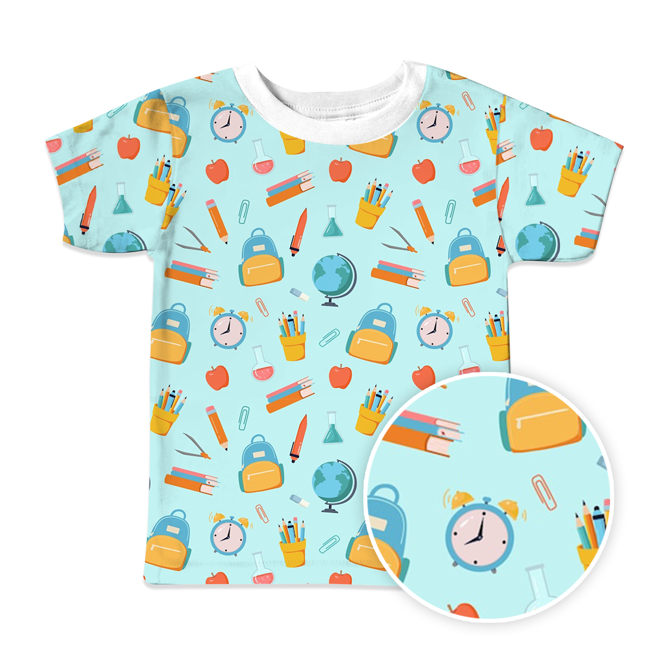 Alarm School Bag Back To School All Over Print Kids Tees