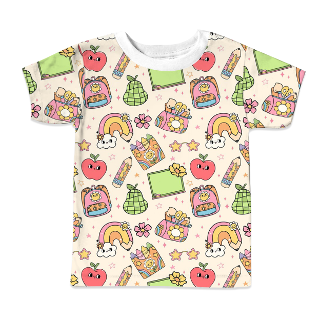 Flower Crayons All Over Print Kids Tees