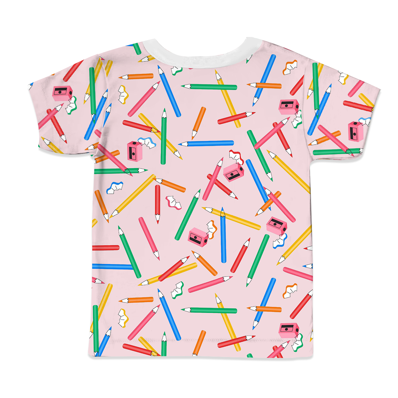 Colored Pencils All Over Print Kids Tees
