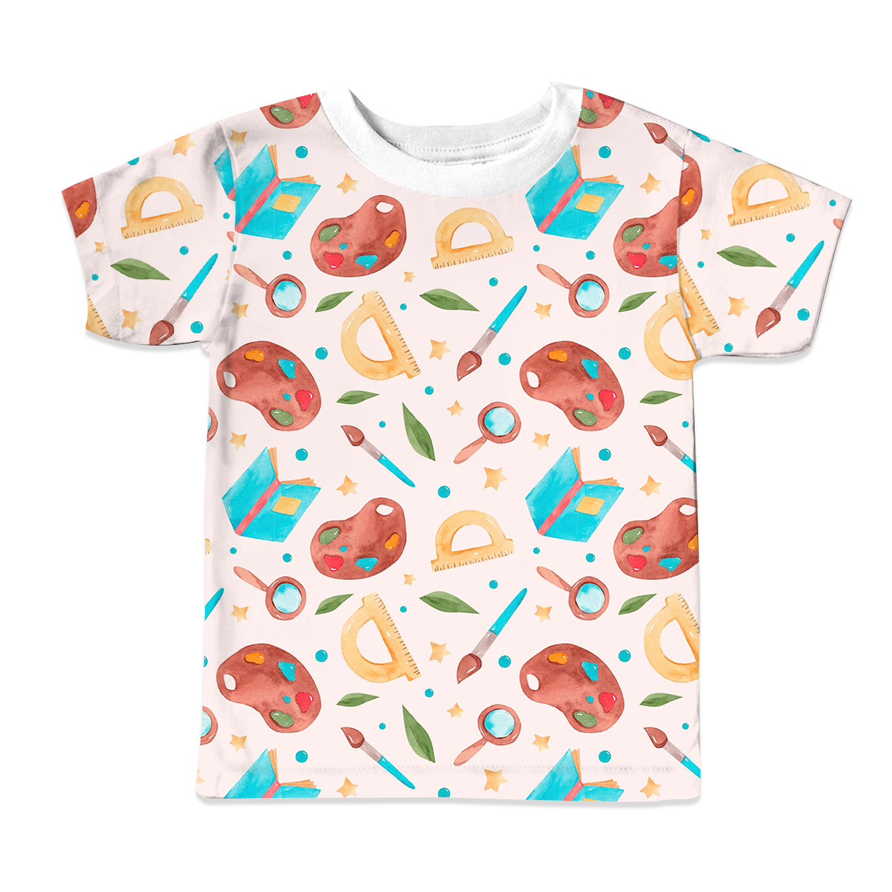 Watercolor Paint All Over Print Kids Tees
