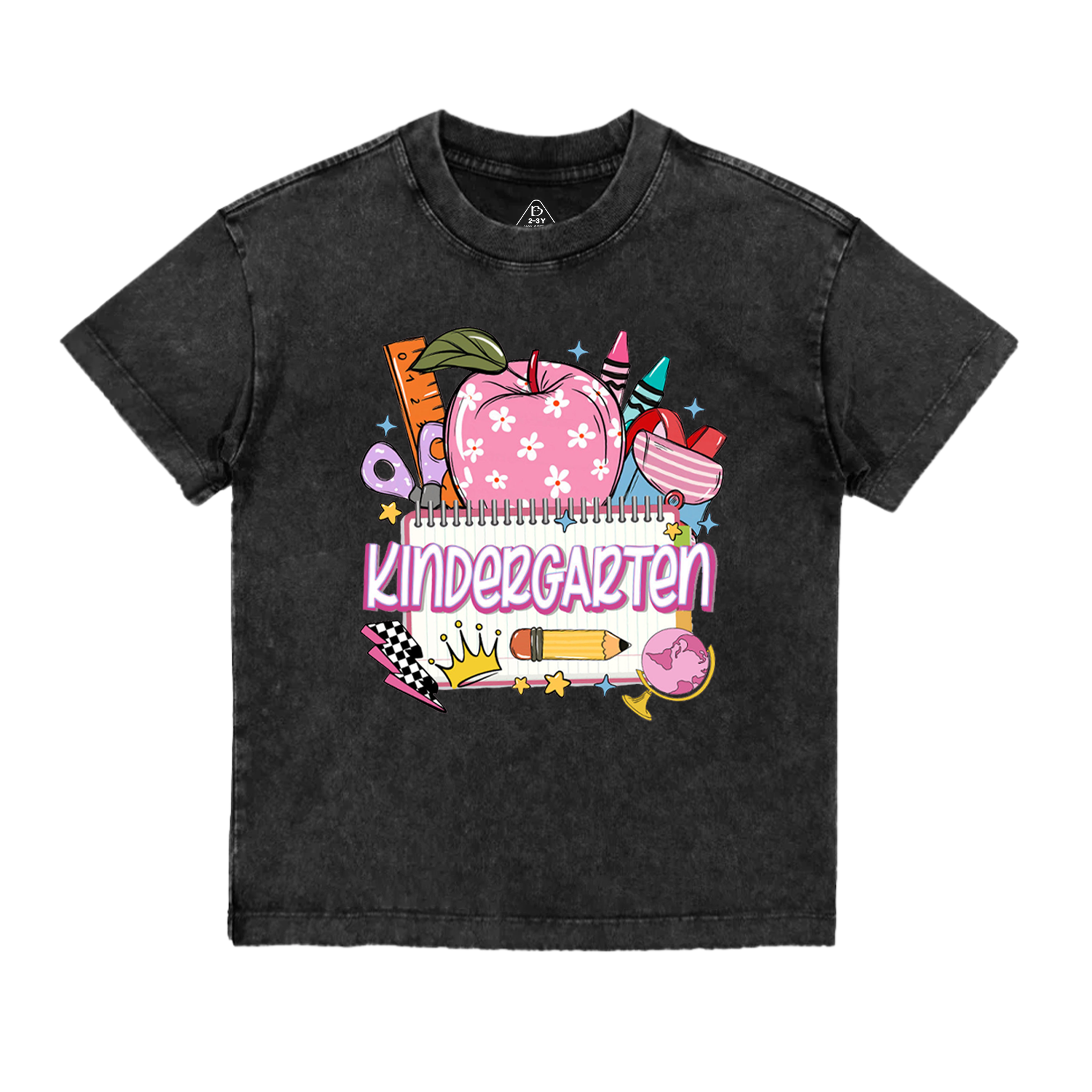 Personalized Retro Back To School Toddler&Kids Washed Tees