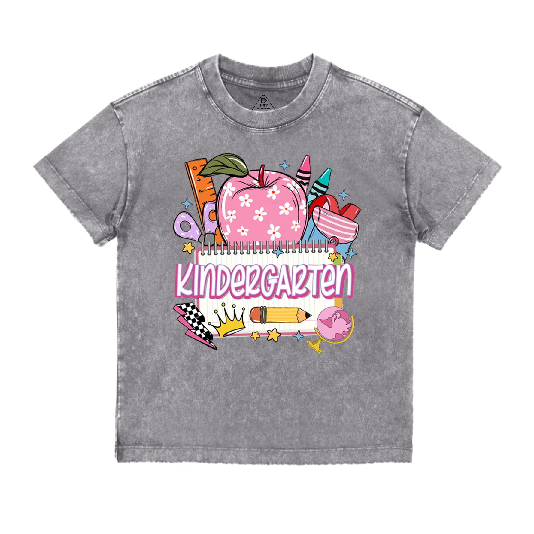 Personalized Retro Back To School Toddler&Kids Washed Tees