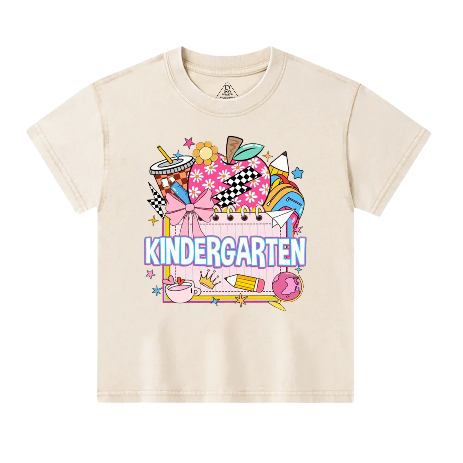 Personalized Back To School Package Toddler&Kids Washed Tees