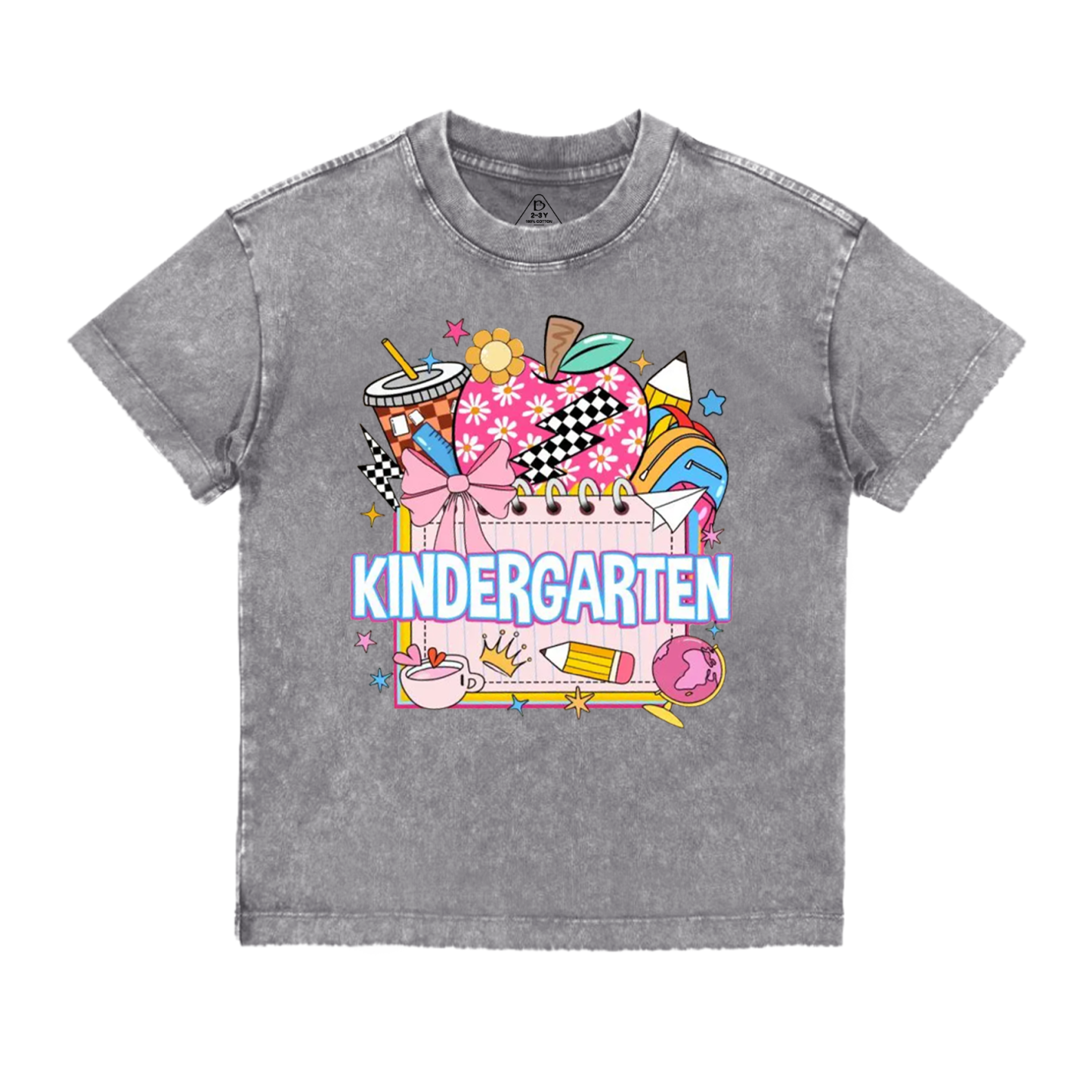 Personalized Back To School Package Toddler&Kids Washed Tees