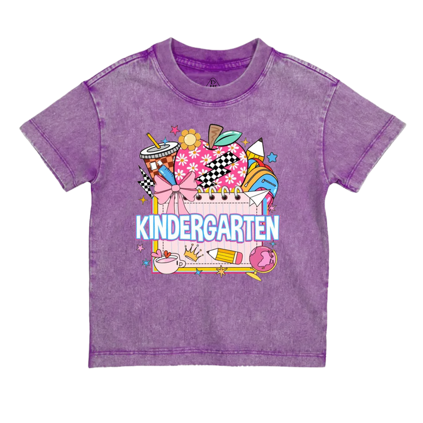 Personalized Back To School Package Toddler&Kids Washed Tees