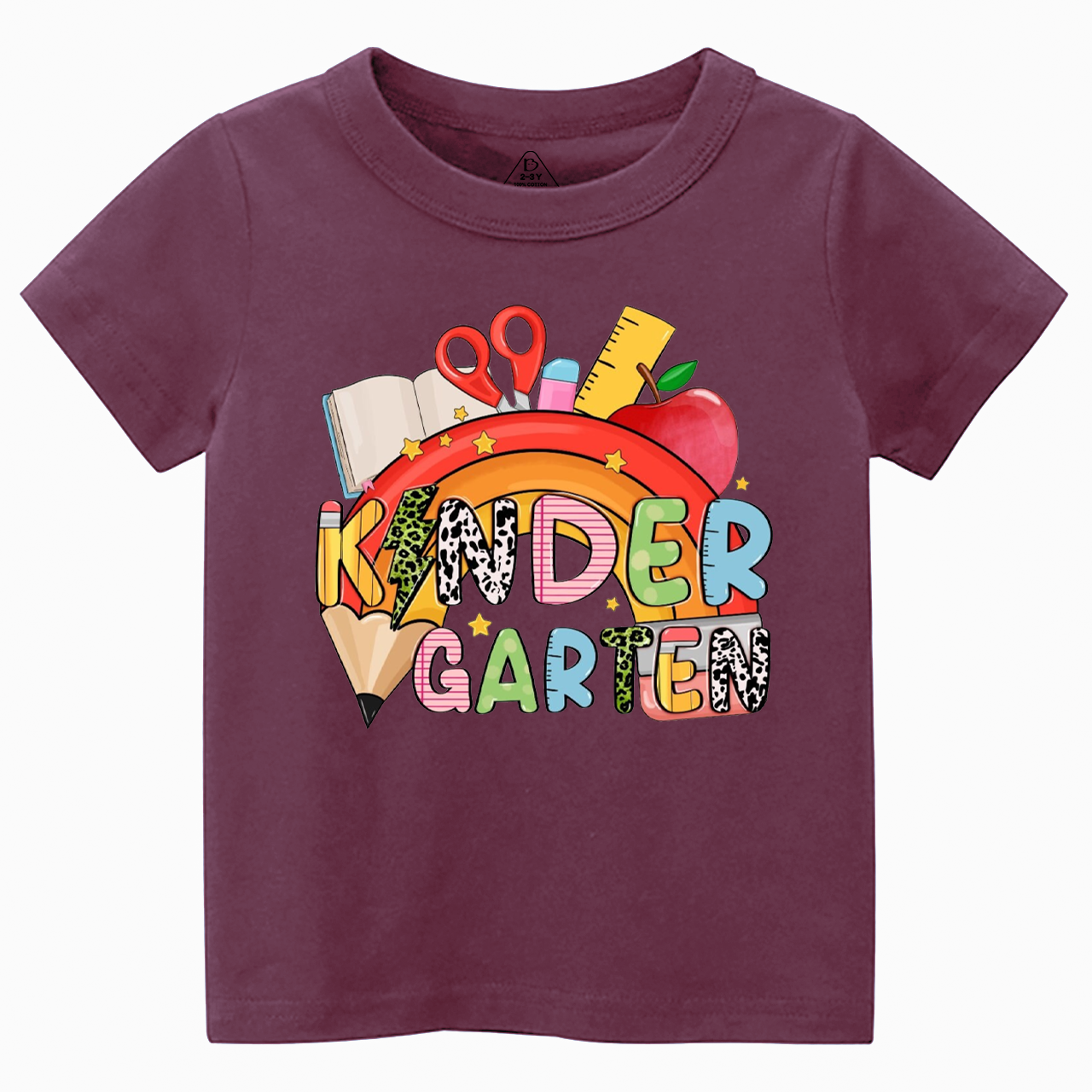 Personalized Rainbow Pencils Toddler&Kid's Tees Beepumpkin 